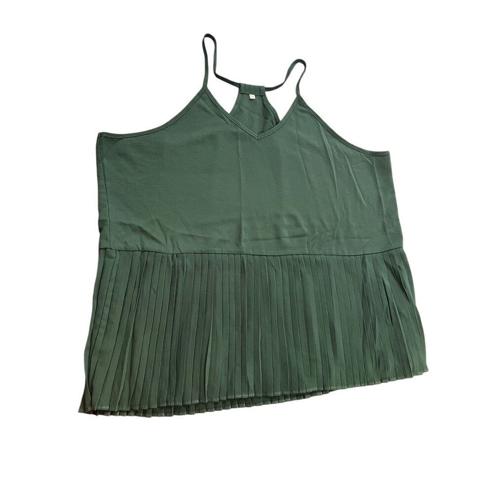 VCAY Ruffle Hem Rib-Knit Cami Top size 2XL - Picture 3 of 9